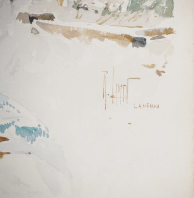 René LEVERD : La calèche, Aquarelle originale (photo de détail 6) - Crédit photo : Galerie Art.Paris