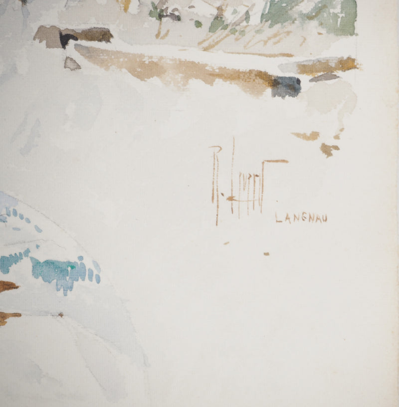 René LEVERD : La calèche, Aquarelle originale (photo de détail 6) - Crédit photo : Galerie Art.Paris