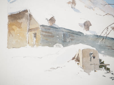 René LEVERD : La bergerie, Aquarelle originale (photo de détail 5) - Crédit photo : Galerie Art.Paris