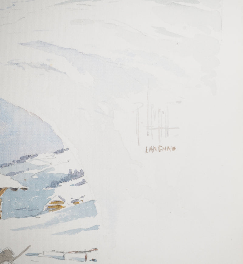 René LEVERD : La bergerie, Aquarelle originale (photo de détail 6) - Crédit photo : Galerie Art.Paris