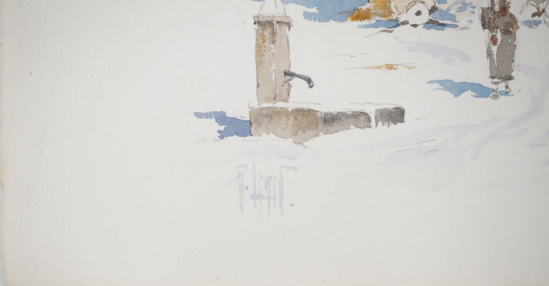 René LEVERD : La bergerie, Aquarelle originale (photo de détail 9) - Crédit photo : Galerie Art.Paris