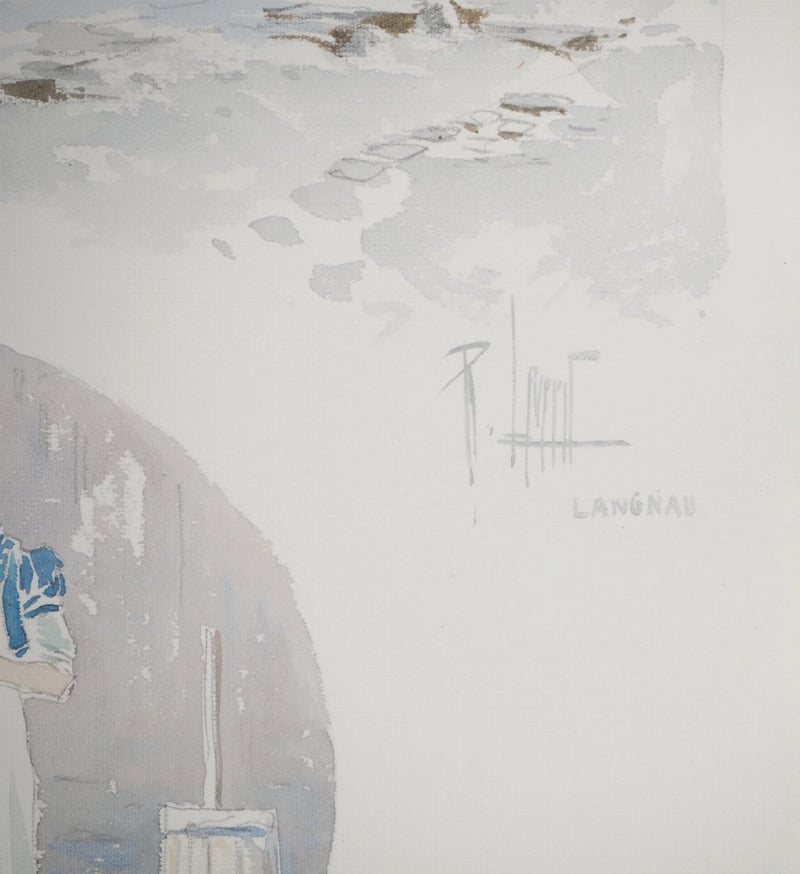 René LEVERD : La crémerie, Aquarelle originale (photo de détail 9) - Crédit photo : Galerie Art.Paris