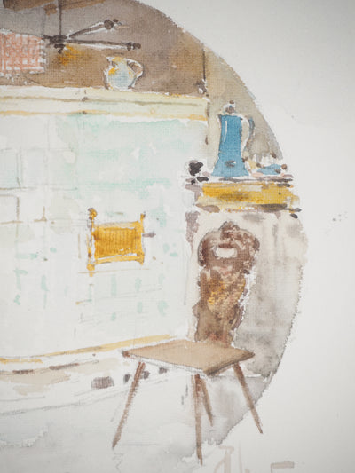 René LEVERD : L'hôtel du Cerf, Aquarelle originale (photo de détail 6) - Crédit photo : Galerie Art.Paris
