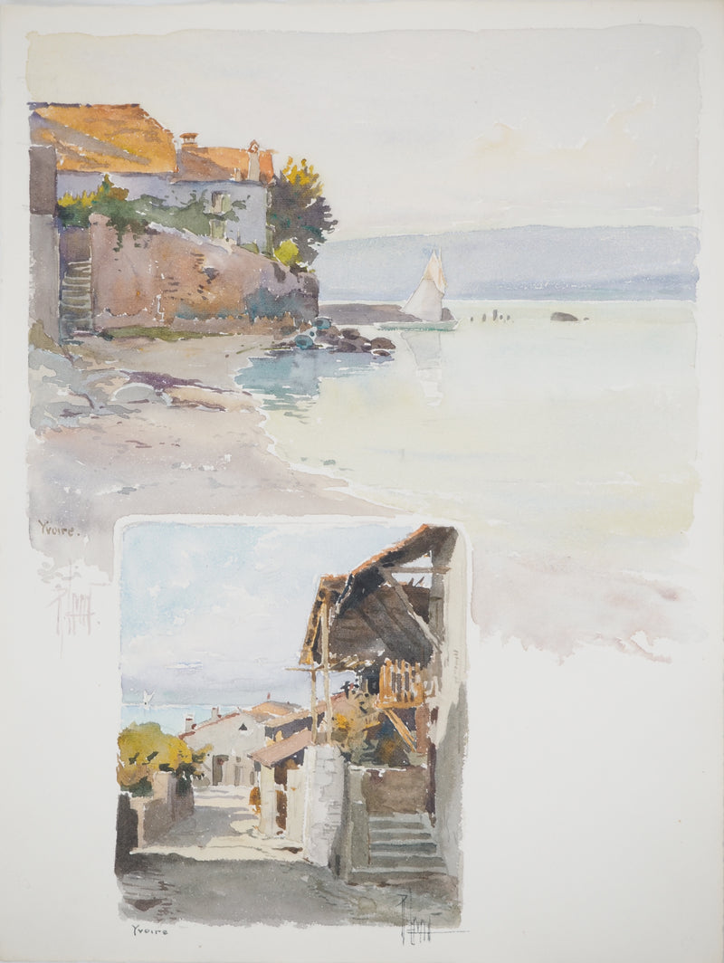René LEVERD : Suisse, Vue sur le port d&