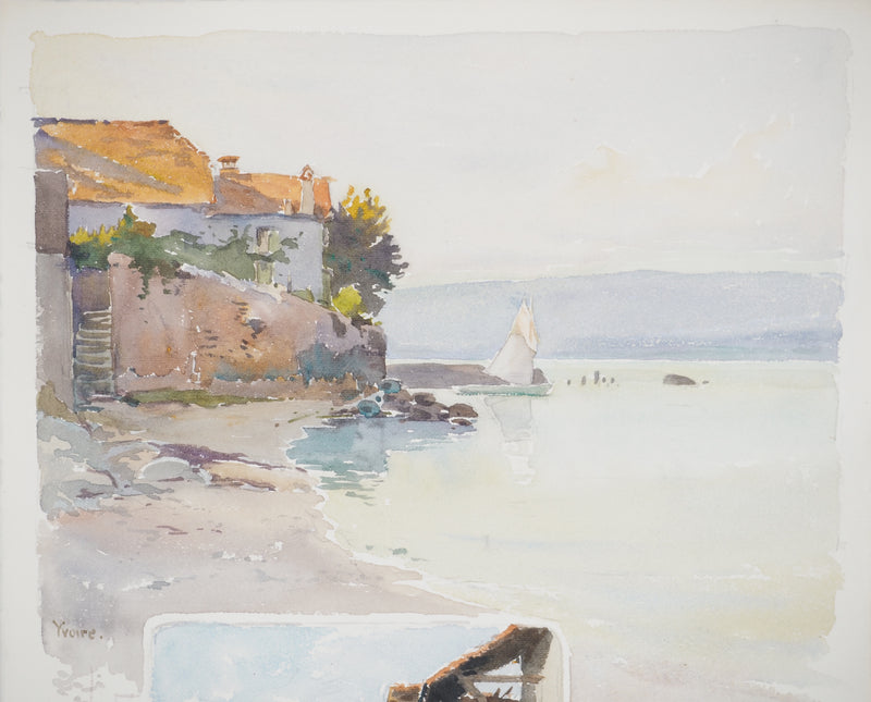 René LEVERD : Suisse, Vue sur le port d&