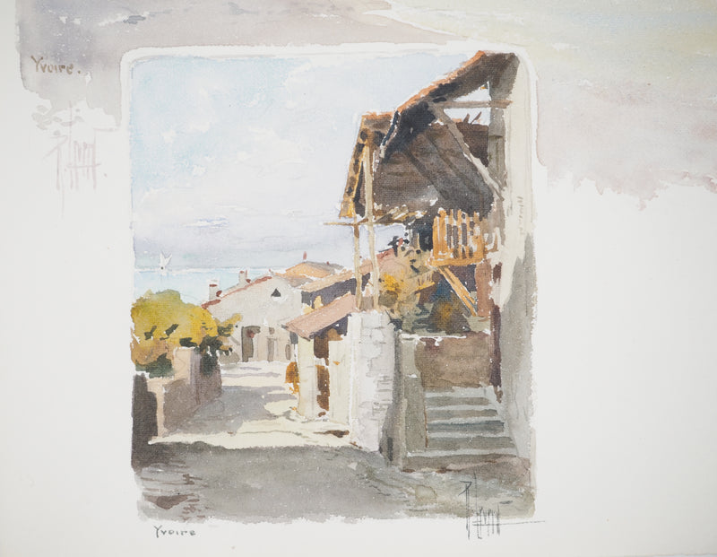 René LEVERD : Suisse, Vue sur le port d&