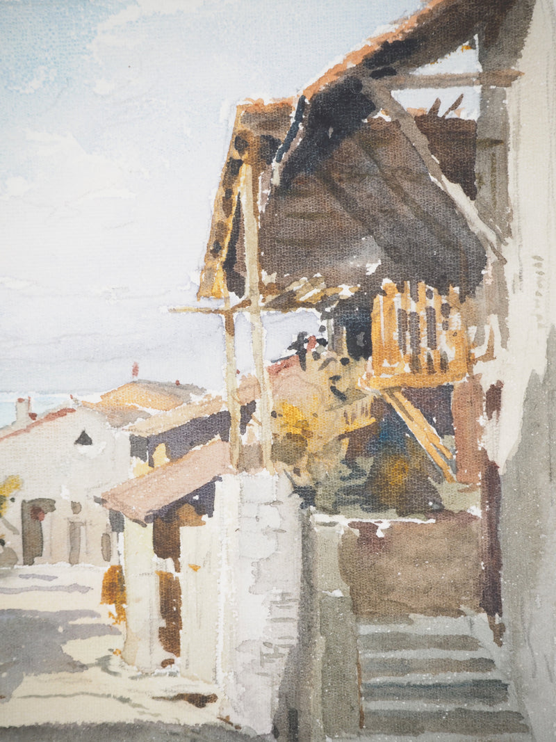 René LEVERD : Suisse, Vue sur le port d&