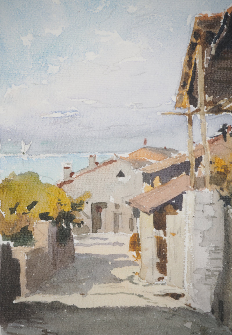 René LEVERD : Suisse, Vue sur le port d&