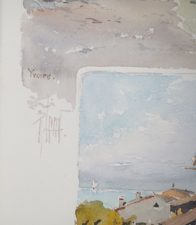 René LEVERD : Suisse, Vue sur le port d&