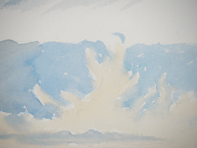 René LEVERD : Suisse, Crépuscule et aurore, Aquarelle originale signée