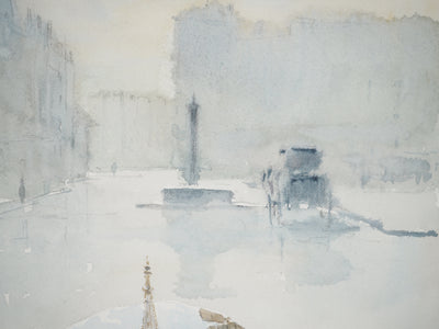 René LEVERD : Suisse, Kornhausplatz à Berne, Aquarelle originale signée