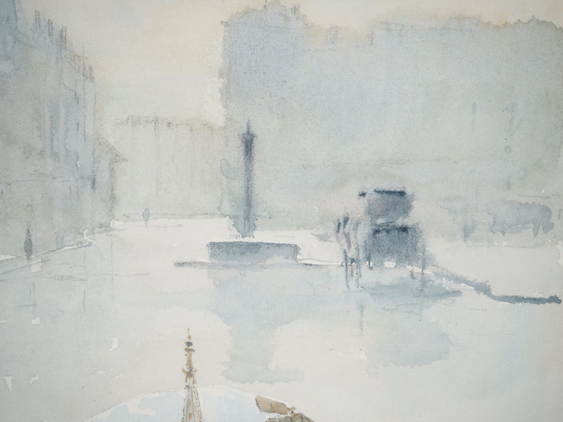 René LEVERD : Suisse, Kornhausplatz à Berne, Aquarelle originale signée
