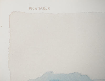 René LEVERD : Suisse, Voyage entre Montreux et Territet-Glion, Aquarelle originale signée