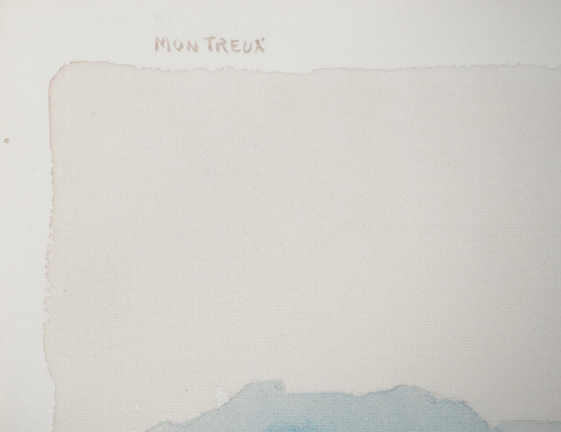 René LEVERD : Suisse, Voyage entre Montreux et Territet-Glion, Aquarelle originale signée
