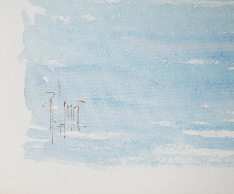 René LEVERD : Suisse, Voyage entre Montreux et Territet-Glion, Aquarelle originale signée