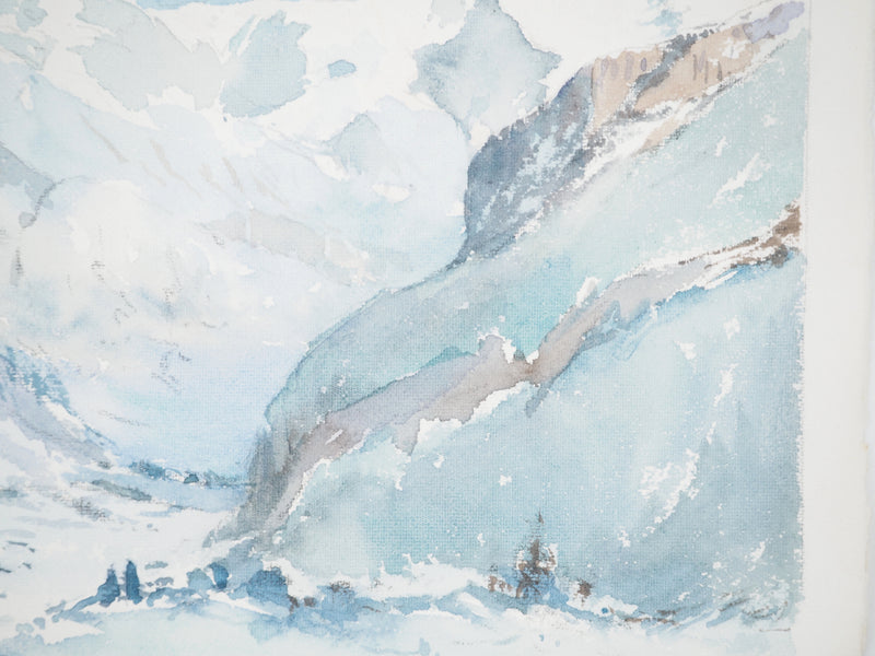 René LEVERD : Suisse, Harmonie des hauteurs, Aquarelle originale signée