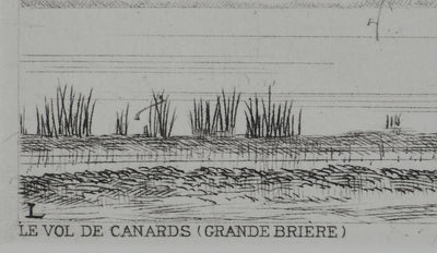 Jean-Emile LABOUREUR : Bretagne, Le vol de canards, Gravure originale (photo de détail 2) - Crédit photo : Galerie Art.Paris