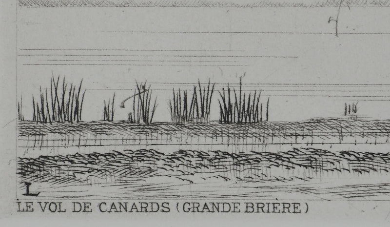 Jean-Emile LABOUREUR : Bretagne, Le vol de canards, Gravure originale (photo de détail 2) - Crédit photo : Galerie Art.Paris
