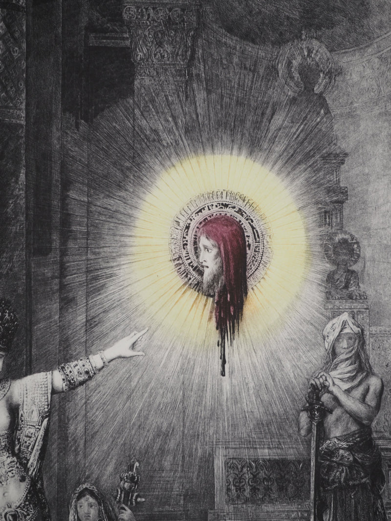 Gustave MOREAU : Salomé et la tête de Jean-Baptiste, Gravure originale (photo de détail 4) - Crédit photo : Galerie Art.Paris