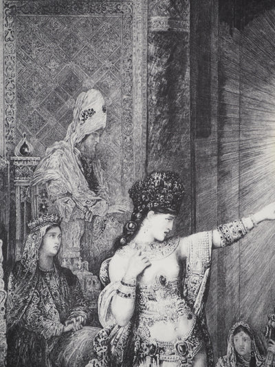 Gustave MOREAU : Salomé et la tête de Jean-Baptiste, Gravure originale (photo de détail 5) - Crédit photo : Galerie Art.Paris