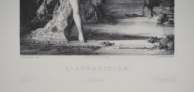 Gustave MOREAU : Salomé et la tête de Jean-Baptiste, Gravure originale (photo de détail 6) - Crédit photo : Galerie Art.Paris