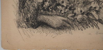 Edouard GOERG : Jeune fille au bouquet de fleurs, Lithographie originale (photo de détail 7) - Crédit photo : Galerie Art.Paris