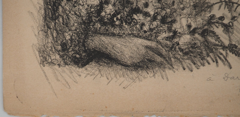 Edouard GOERG : Jeune fille au bouquet de fleurs, Lithographie originale (photo de détail 7) - Crédit photo : Galerie Art.Paris