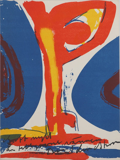 Bengt LINDSTROM : L'oeil rouge, Lithographie originale (vue générale) - Crédit photo : Galerie Art.Paris