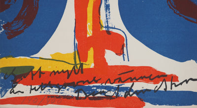 Bengt LINDSTROM : L'oeil rouge, Lithographie originale (photo de détail 2) - Crédit photo : Galerie Art.Paris