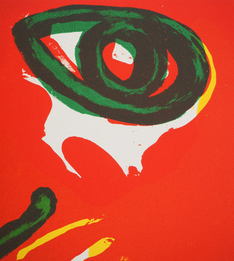 Bengt LINDSTROM : Profil rouge, Lithographie originale (photo de détail 4) - Crédit photo : Galerie Art.Paris