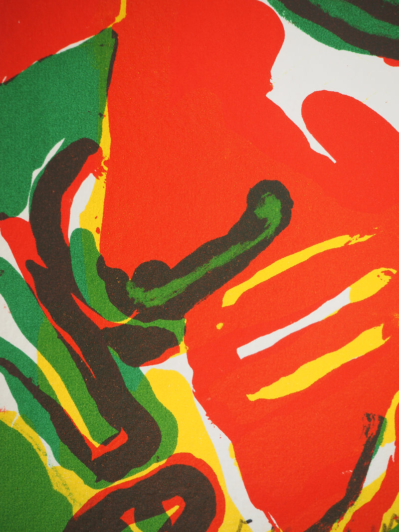 Bengt LINDSTROM : Profil rouge, Lithographie originale (photo de détail 5) - Crédit photo : Galerie Art.Paris