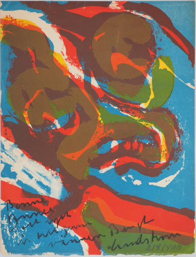 Bengt LINDSTROM : Les grands yeux, Lithographie originale (vue générale) - Crédit photo : Galerie Art.Paris