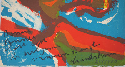 Bengt LINDSTROM : Les grands yeux, Lithographie originale (photo de détail 2) - Crédit photo : Galerie Art.Paris