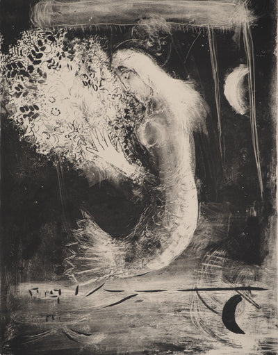 Marc CHAGALL : La sirène, Lithographie originale (photo de détail 2) - Crédit photo : Galerie Art.Paris