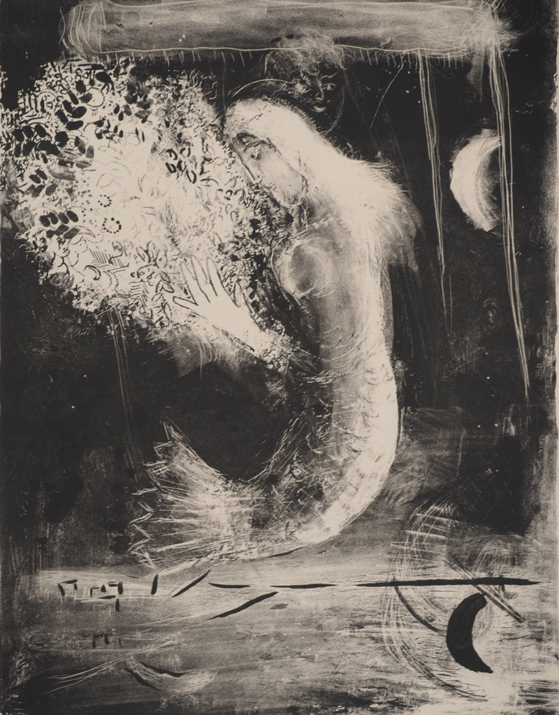 Marc CHAGALL : La sirène, Lithographie originale (photo de détail 2) - Crédit photo : Galerie Art.Paris