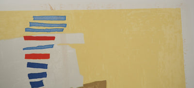 André LANSKOY : Composition sur fond jaune, Lithographie originale (photo de détail 7) - Crédit photo : Galerie Art.Paris