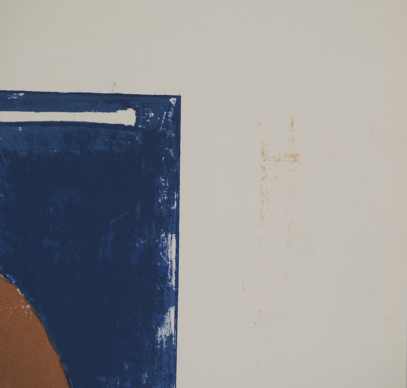 André LANSKOY : Composition aux reflets bleus, Lithographie originale (photo de détail 6) - Crédit photo : Galerie Art.Paris