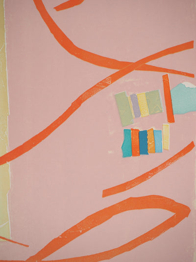 André LANSKOY : Composition au fil rouge, Lithographie originale (photo de détail 5) - Crédit photo : Galerie Art.Paris