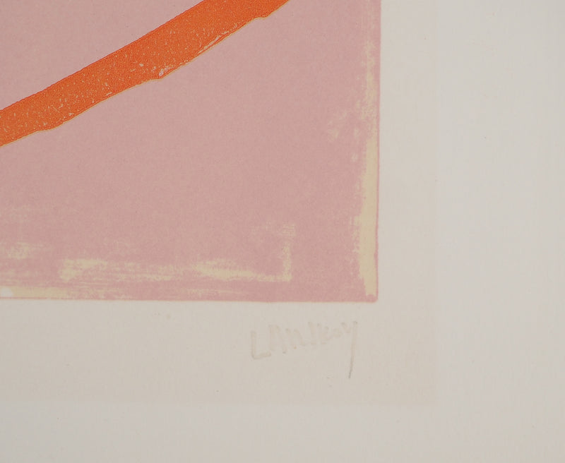 André LANSKOY : Composition au fil rouge, Lithographie originale (photo de détail 2) - Crédit photo : Galerie Art.Paris