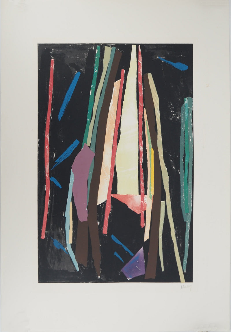 André LANSKOY : Forêt abstraite, Lithographie originale (vue générale) - Crédit photo : Galerie Art.Paris