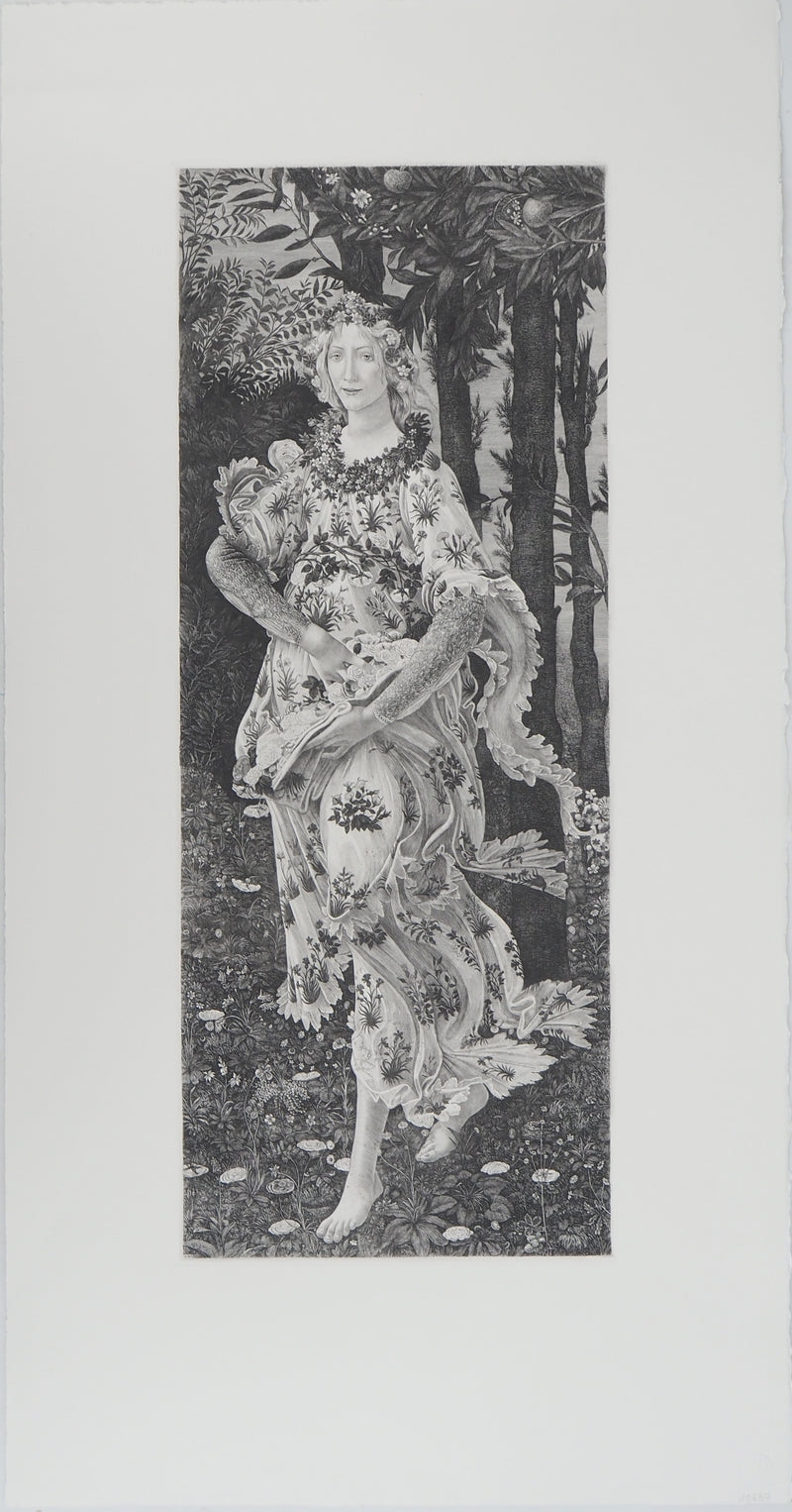 Sandro BOTTICELLI : Sandro BOTTICELLI (1445-1510), Gravure originale (photo de détail 2) - Crédit photo : Galerie Art.Paris