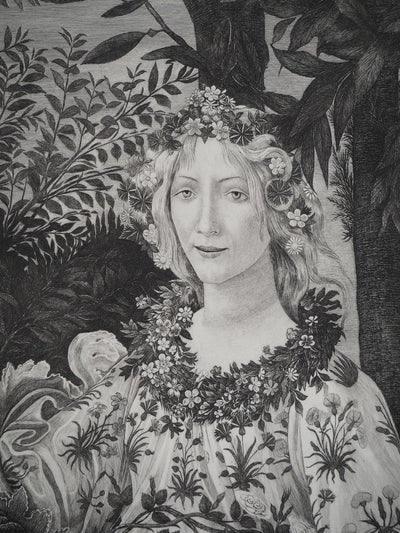 Sandro BOTTICELLI : Sandro BOTTICELLI (1445-1510), Gravure originale (photo de détail 3) - Crédit photo : Galerie Art.Paris
