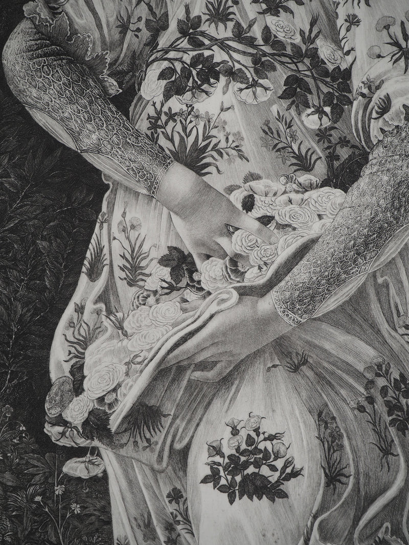 Sandro BOTTICELLI : Sandro BOTTICELLI (1445-1510), Gravure originale (photo de détail 4) - Crédit photo : Galerie Art.Paris