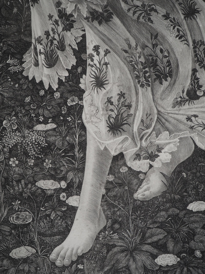 Sandro BOTTICELLI : Sandro BOTTICELLI (1445-1510), Gravure originale (photo de détail 5) - Crédit photo : Galerie Art.Paris