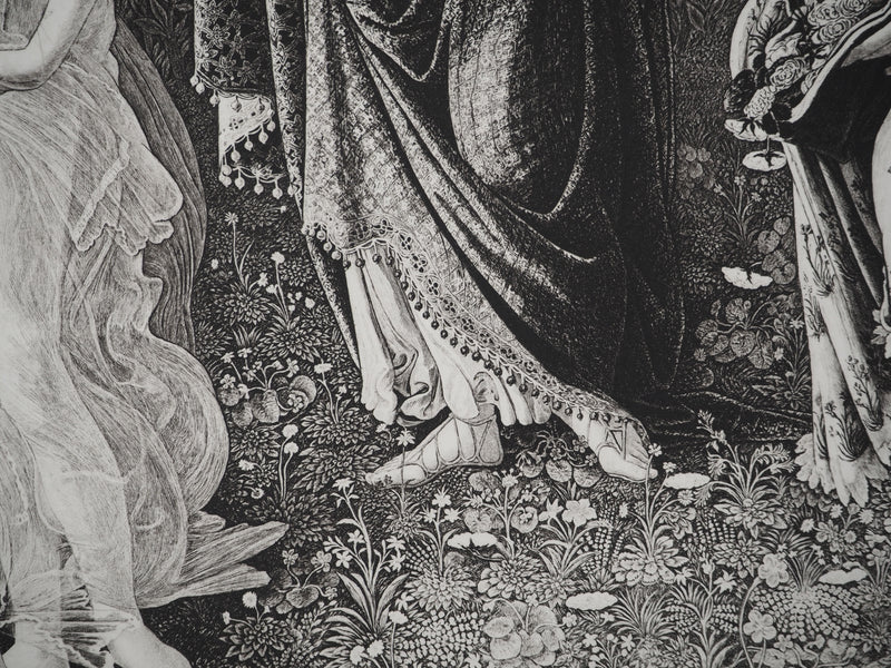 Sandro BOTTICELLI : Sandro BOTTICELLI (1445-1510), Gravure originale (photo de détail 5) - Crédit photo : Galerie Art.Paris