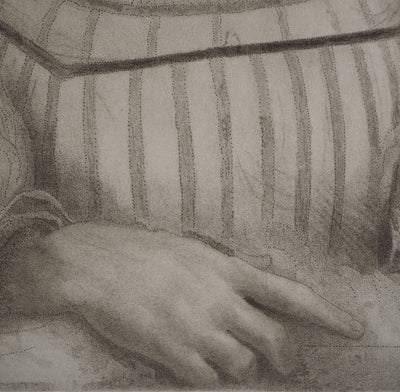Leonard DE VINCI : Portrait d’Isabelle d’Este, Gravure originale (photo de détail 4) - Crédit photo : Galerie Art.Paris