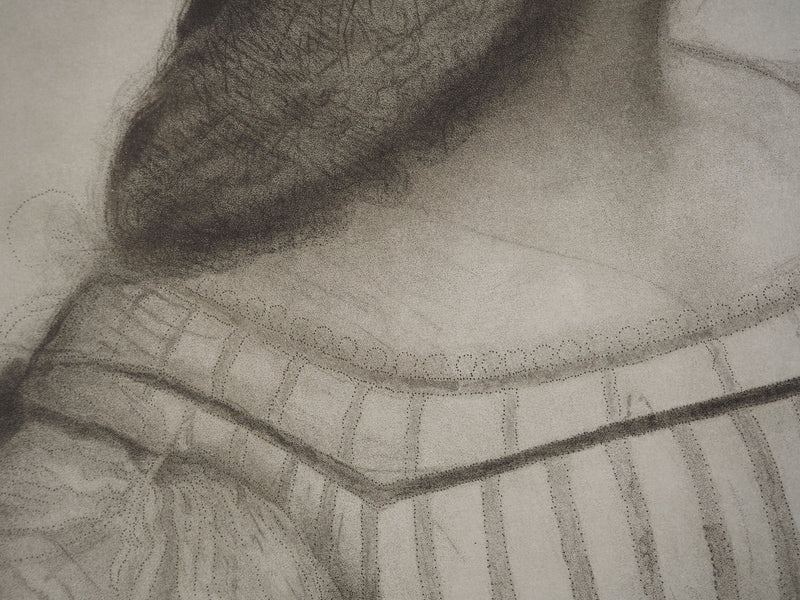 Leonard DE VINCI : Portrait d’Isabelle d’Este, Gravure originale (photo de détail 5) - Crédit photo : Galerie Art.Paris