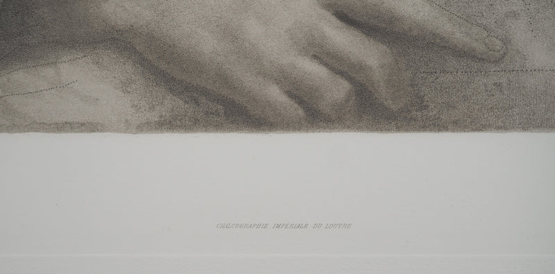 Leonard DE VINCI : Portrait d’Isabelle d’Este, Gravure originale (photo de détail 7) - Crédit photo : Galerie Art.Paris