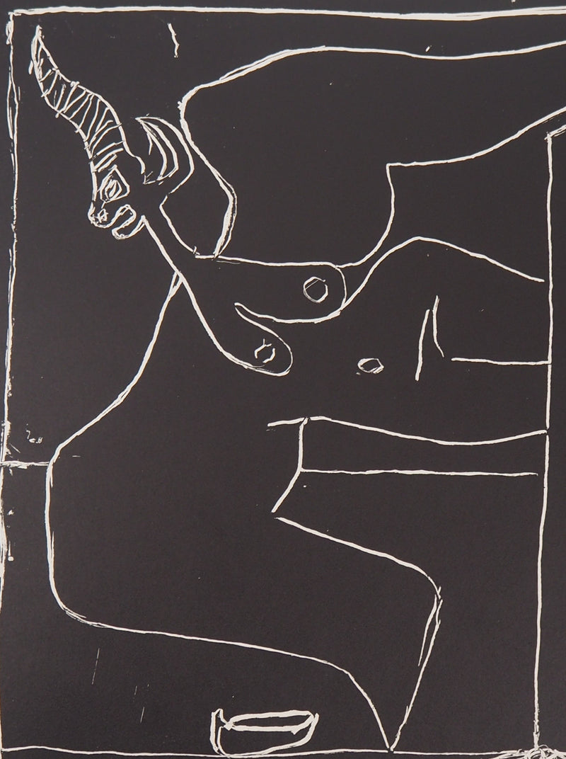 LE CORBUSIER : Nu et Taureau, Lithographie originale (photo de détail 4) - Crédit photo : Galerie Art.Paris