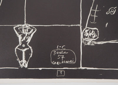 LE CORBUSIER : Nu et Taureau, Lithographie originale (photo de détail 2) - Crédit photo : Galerie Art.Paris